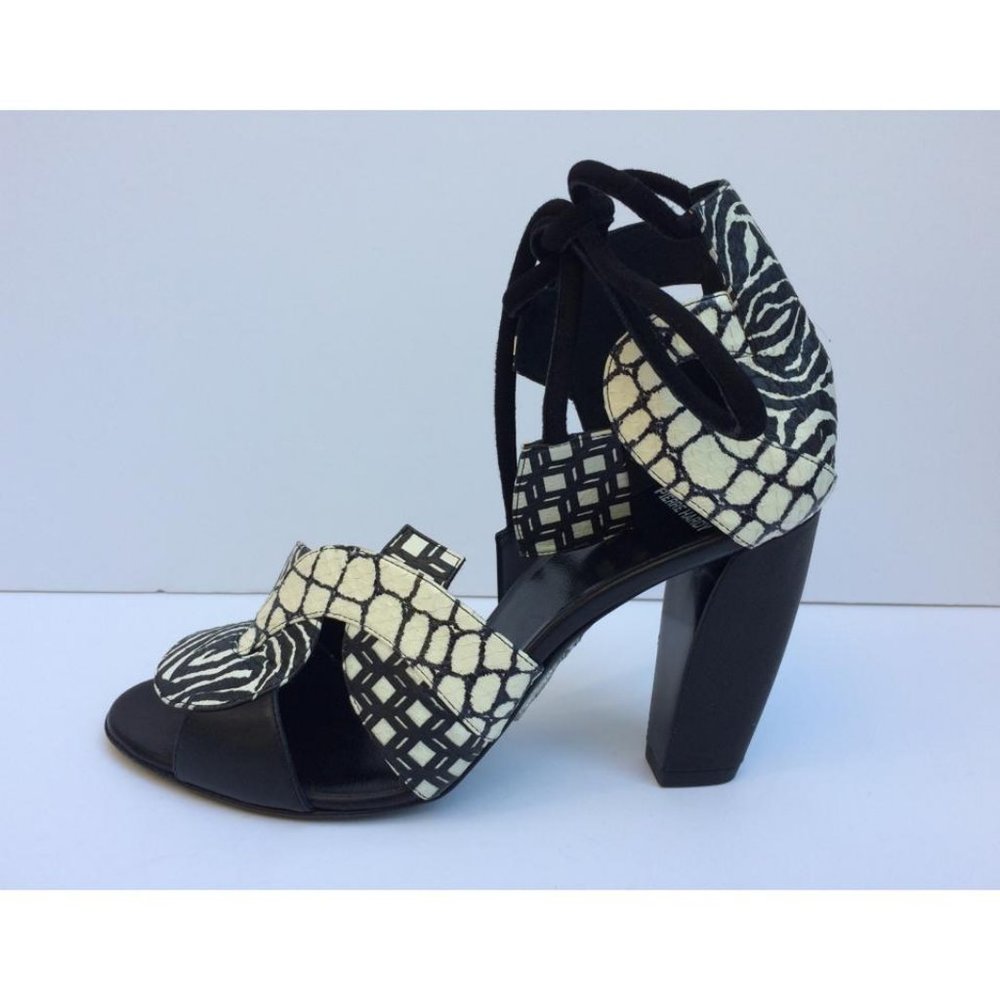 Pierre Hardy Python Leather Ankle Cuff Sandal 41e… - image 1